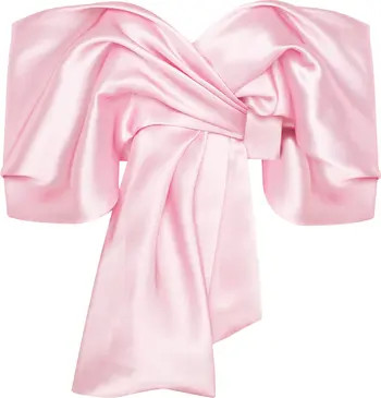 Pink Organza Off-Shoulder Blouse With Meringue Flounces | Nordstrom