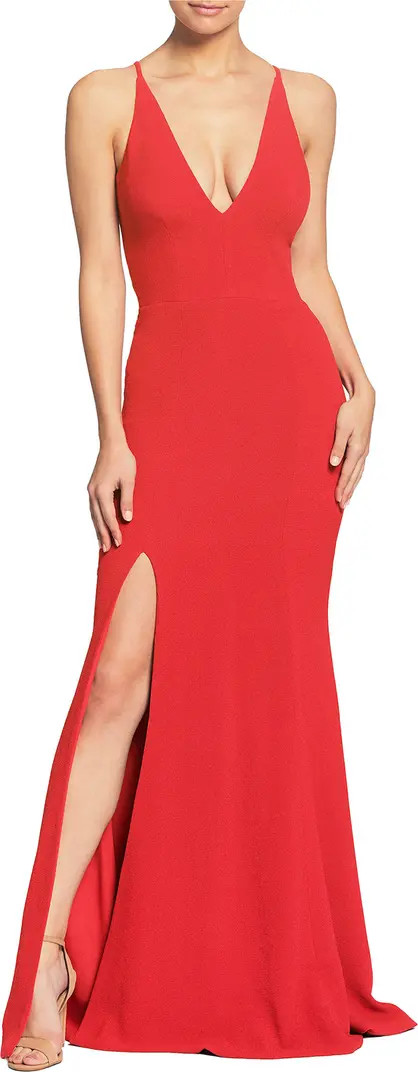 Dress the Population Iris Slit Crepe Gown | Nordstrom | Nordstrom