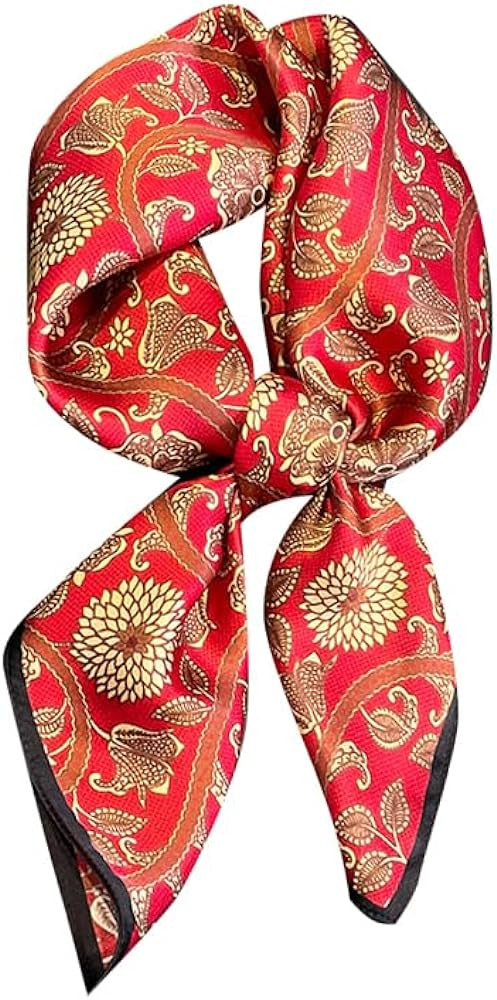 100% Pure Mulberry Silk Scarfs 26"x26" Square Scarf Women Neckerchief Headscarf hair scarf bandan... | Amazon (US)