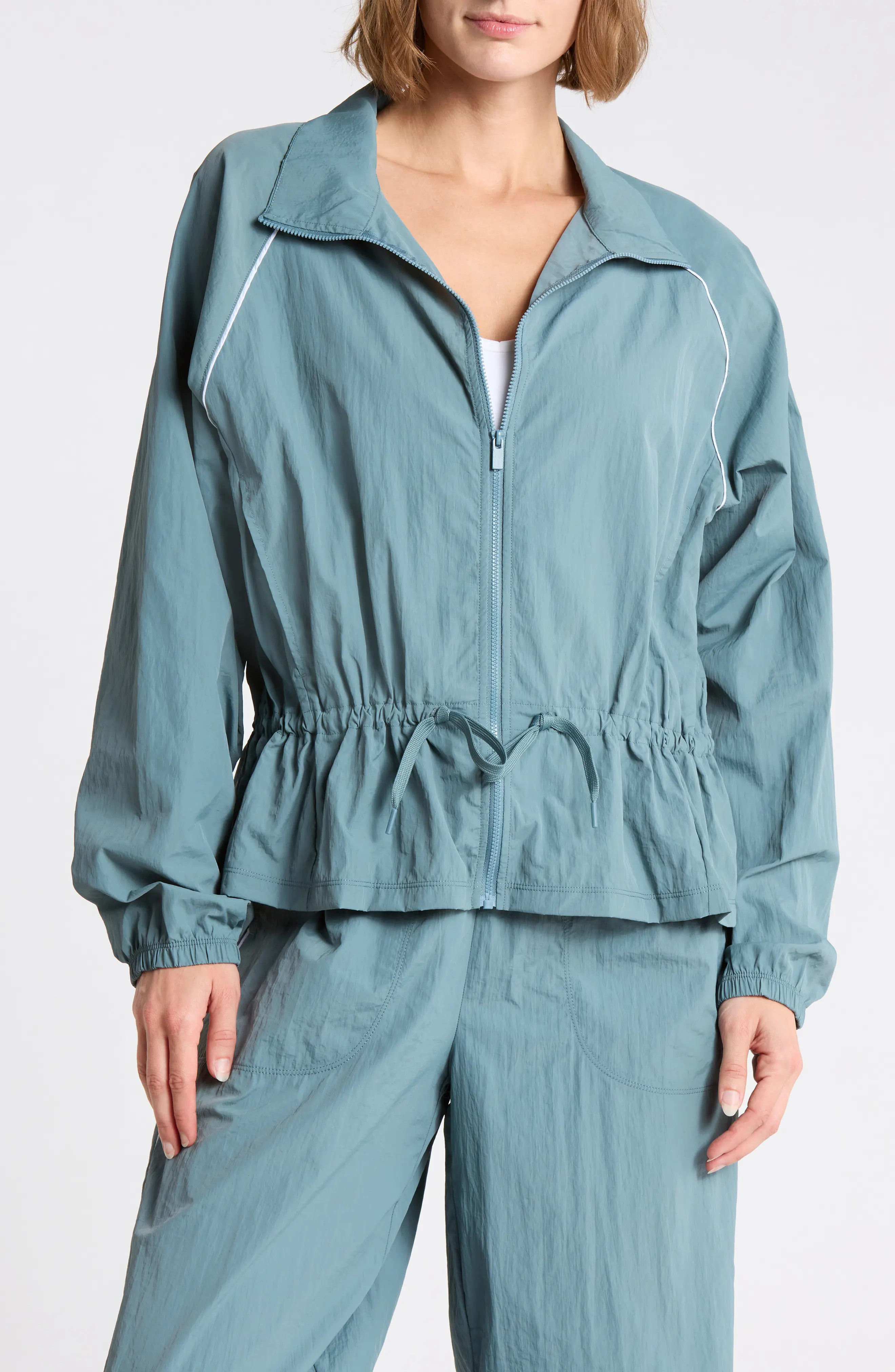Z by Zella Breakaway Crinkled Jacket in Blue Goblin at Nordstrom Rack, Size X-Small | Nordstrom Rack