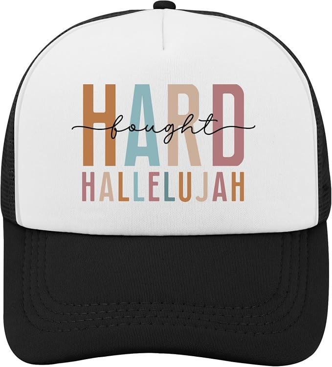 Hard Fought Hallelujahs Hats for Men Classic Washed Distressed Baseball Caps | Amazon (US)