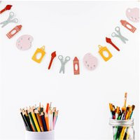 Back To School Garland, Art Classroom Decor, Theme Garlands, Supplies Banner, Muted Pastel Boho Garland | Etsy (US)