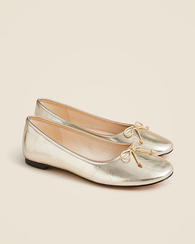 Andi ballet flats in metallic leather | J. Crew US