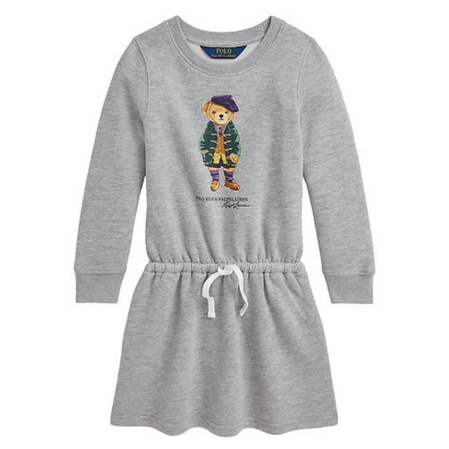 Polo Ralph Lauren Kids Polo Bear Long-Sleeve Fleece Dress, Size 6X | Jomashop.com & JomaDeals.com