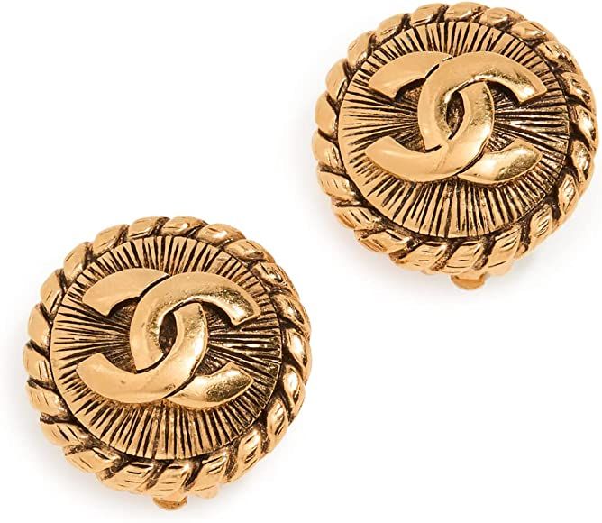 CHANEL Women's Pre-Loved Vintage Cc Rope Border Button Cli | Amazon (US)