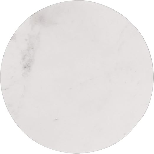 Creative Co-Op Large Round Marble Charcuterie or Cutting Board, White, 11 inches | Amazon (US)