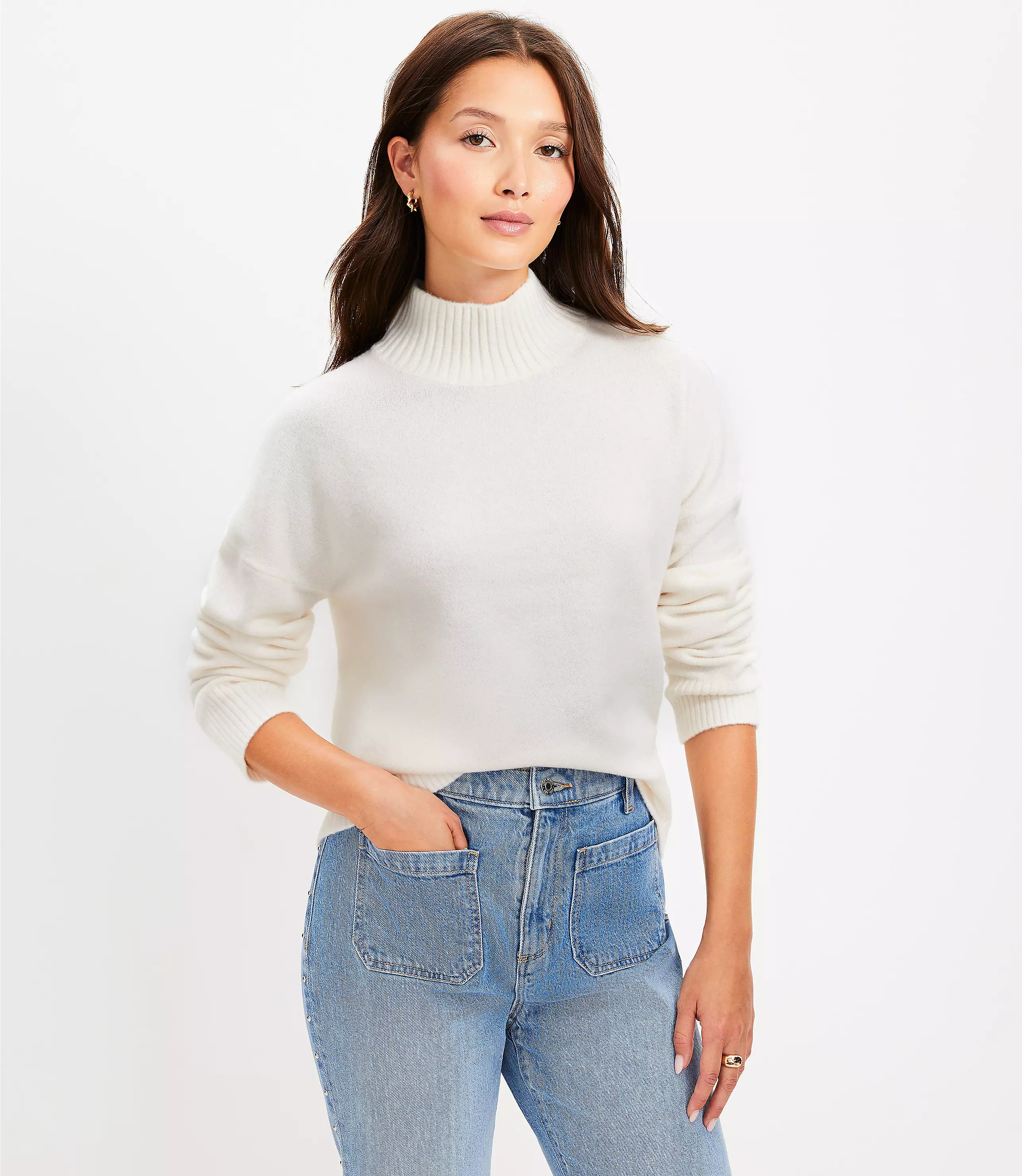 Modern Mock Neck Sweater | LOFT