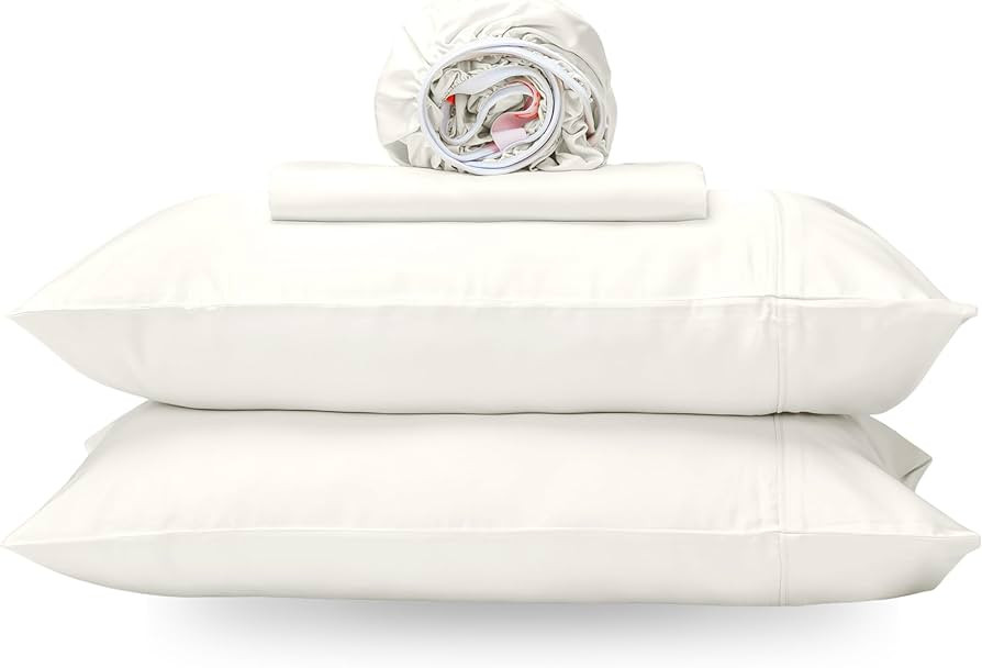 GOKOTTA King Size Bed Sheets 4 Piece Set, 100% Rayon Derived from Bamboo, Cooling for Hot Sleeper... | Amazon (US)