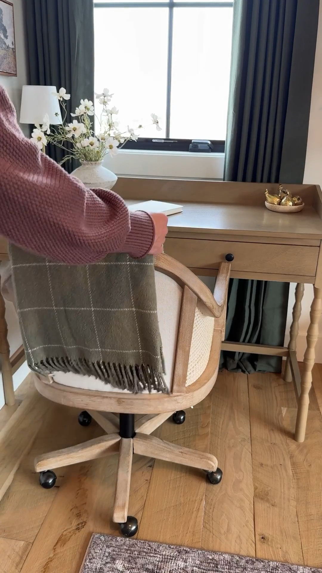 This desk and green blanket combo is so earthy I love the way they pair together!

Follow my shop @rushtonhome on the @shop.LTK app to shop this post and get my exclusive app-only content! Don’t forget to turn on post notifications using the 🔔 to get first dibs! Follow @rushtonhome on Instagram and Pinterest for more home decor inspiration and affordable home finds! Are you looking for anything home related? You’re in the right place! At Rushton Home, I do: home decor, living room, bedroom, affordable, walmart, target, amazon, wayfair, new arrivals, winter decor, spring decor, fall decor, fall finds, summer decor, home decor refresh, studio mcgee x target, hearth and hand, magnolia, holiday decor, seasonal decor, dining room decor, bedroom decor, living room decor, affordable home decor, furniture, weekend deals, sale, on sale, pottery barn, kirklands, west elm, bench, foyer table, faux florals, rugs, couches, sofa, sectional, dresser, nightstand, night stand, end tables, lamps, art, wall art, etsy, pillows, blanket, interior design, interior styling, bedding, side tables, bed frame, tray, side table, throw pillows, look for less, designer dupe, budget decor, bar stools, counter stools, vase, ceramic pottery, budget, budget friendly, coffee table, dining chairs, cane, rattan, wood, white wash, rustic amazon home, arch, brass hardware, gold hardware, vintage, antique, european inspired, french country, back in stock

#LTKStyleTip #LTKHome #LTKSaleAlert