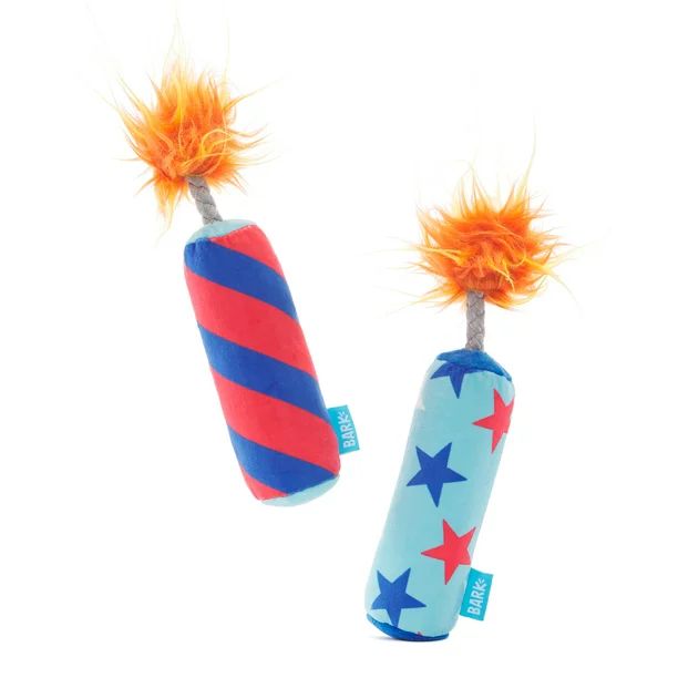BARK Pup-Pup Fireworks - 2 Yankee Doodle Dog Toys, XS-S dogs, with T-Shirt Rope great for Tug-O-W... | Walmart (US)