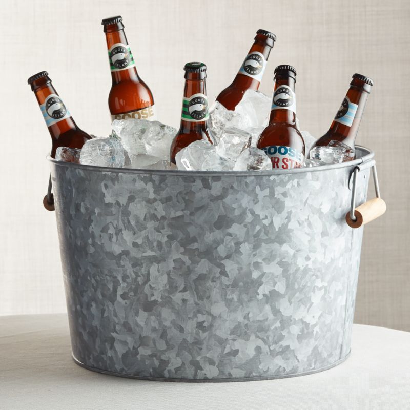 Galvanized Beverage Tub + Reviews | Crate & Barrel | Crate & Barrel