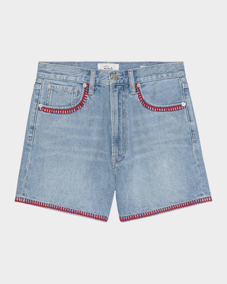 Rails x Giadzy Rancho Denim Shorts | Neiman Marcus
