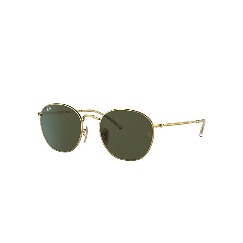 Ray-Ban Rob Sunglasses Gold Frame Green Lenses 54-20 | Ray-Ban (US)