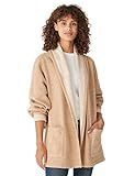 Lucky Brand Women's Long Sleeve Open Front Blanket Stitch Coatigan, Camel, Large | Amazon (US)