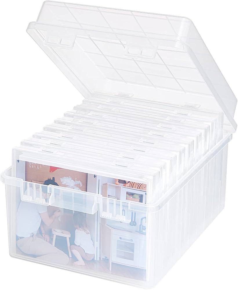 Lifewit 1 Pcs Photo Storage Set with 9 pcs 5"x7" Inner Photo Box& 28 x 22 cm/11x8.5 Transport Cas... | Amazon (US)