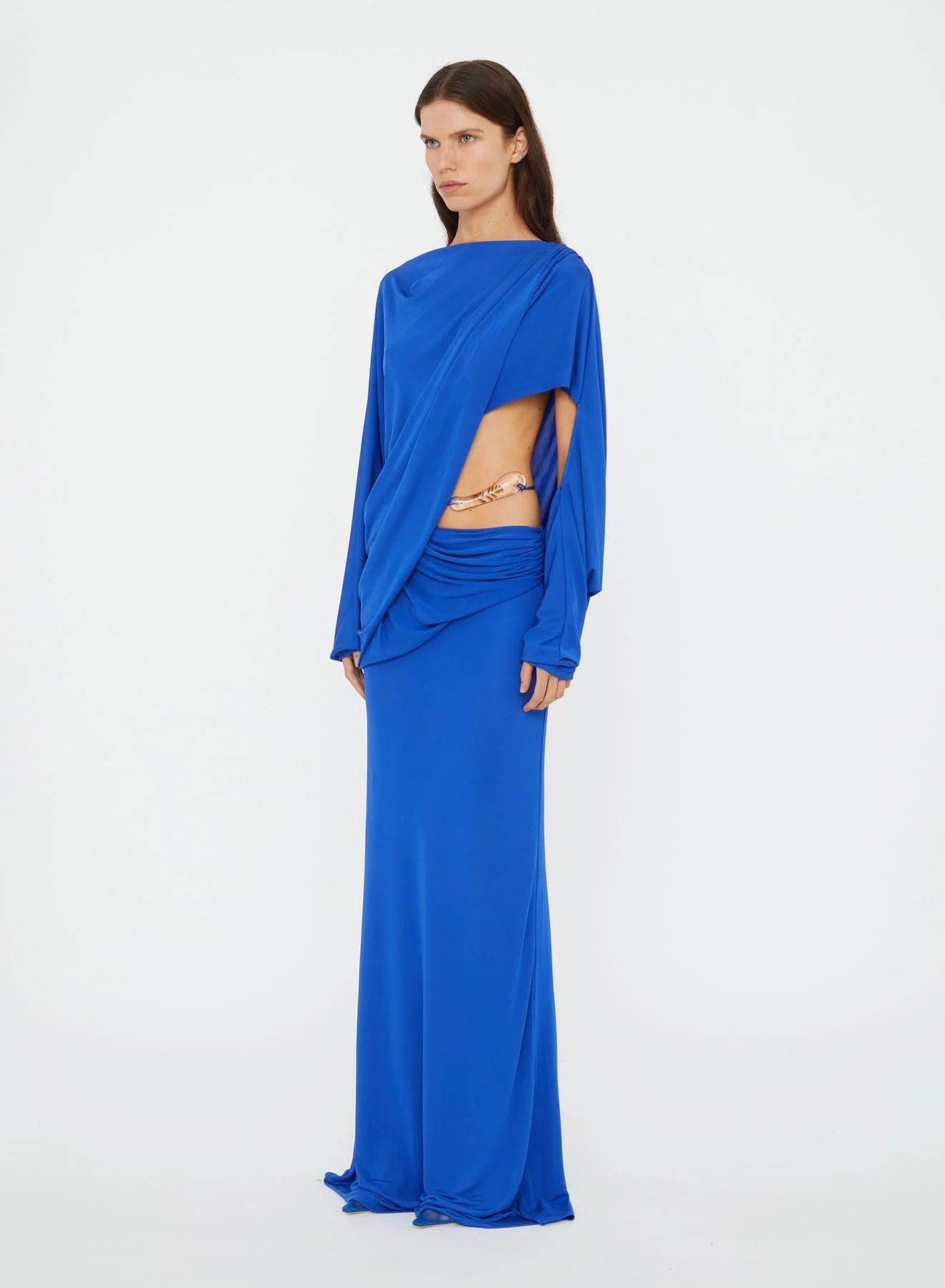 Christopher Esber | Encased Nature Resin Draped Jersey Dress | Christopher Esber (Global)
