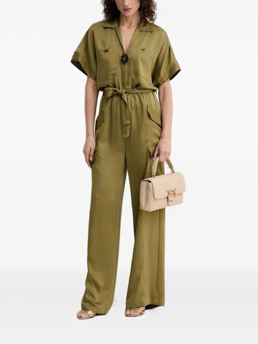 SIMONA CORSELLINI zip-fastening pocket jumpsuit - Green | Farfetch Global