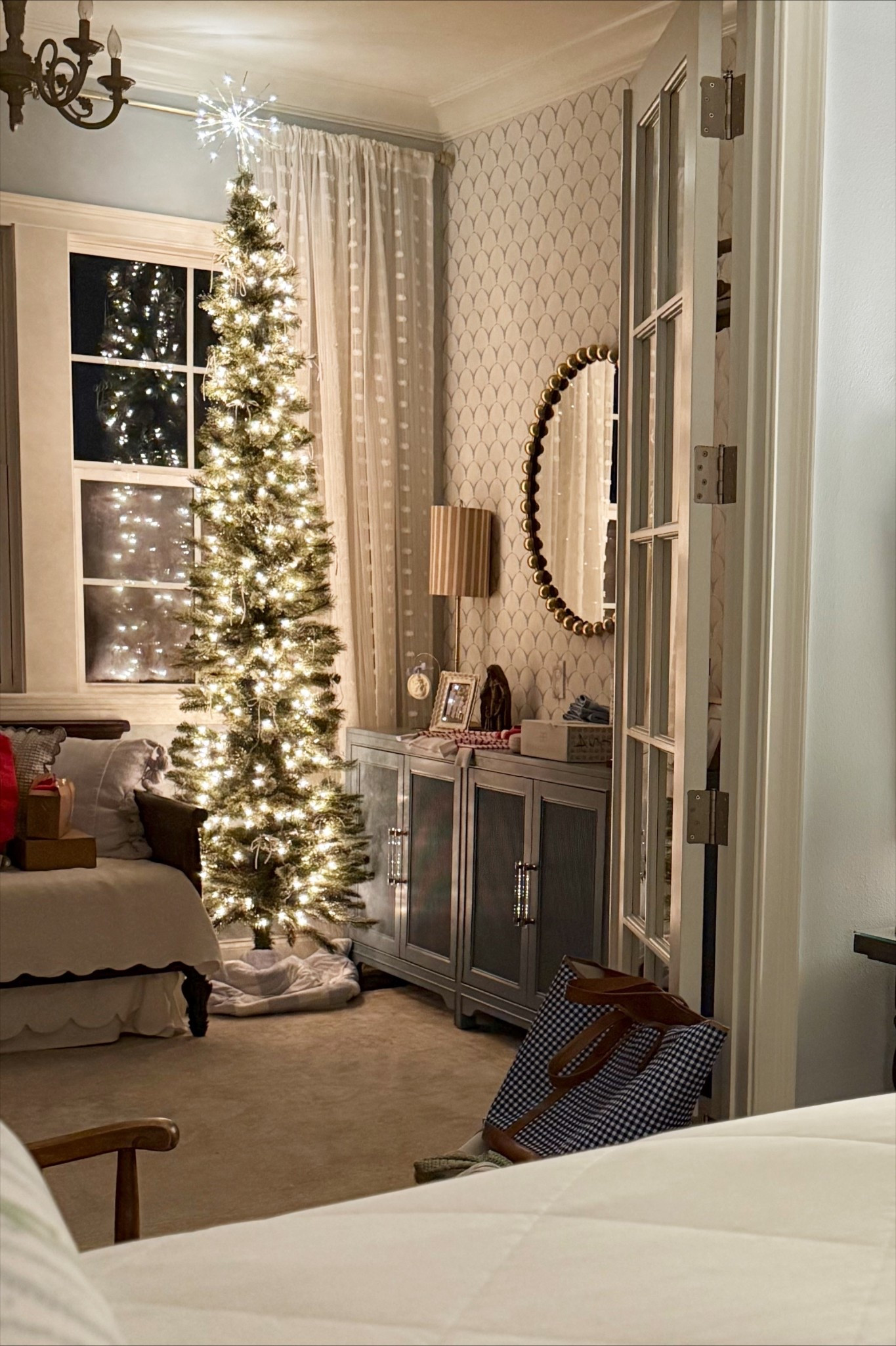 Pencil tree is so easy, pre-lit and so pretty!!! 

#LTKHome #LTKSeasonal #LTKHoliday