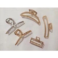 Metal Hair Claw Clip/Gold Claw/ Silver Claw/Minimalist Clip | Etsy (US)