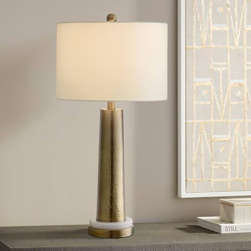Possini Euro Design Bradley 27" Tall Modern Luxury Table Lamp Gold Brass Finish Metal Marble Sing... | Amazon (US)