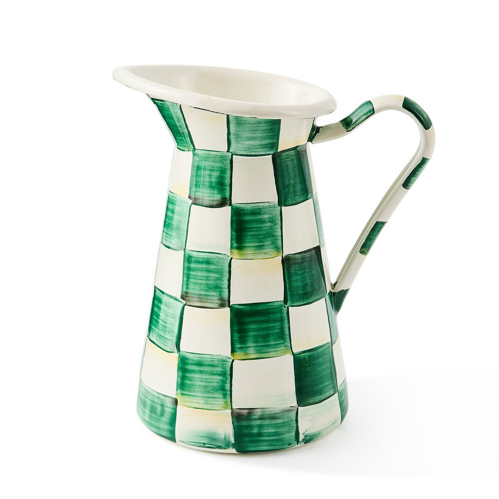 Emerald Check Medium Practical Pitcher | MacKenzie-Childs