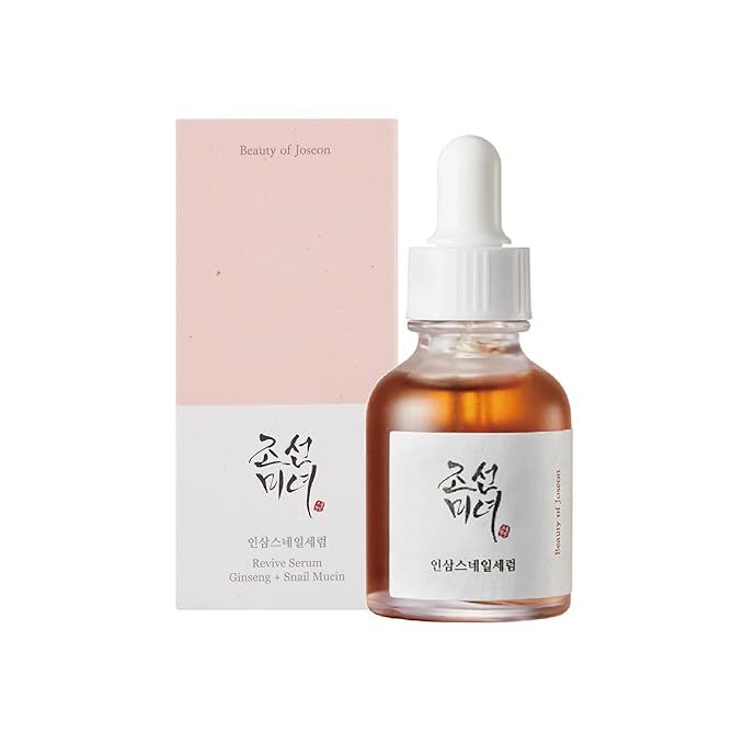 Beauty of Joseon Revive Snail Mucin Ginseng Serum Hydrating Peptide Facial Moisturizer Dark Spot ... | Amazon (US)