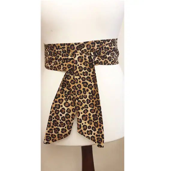 Women's Leopard Cheetah Print Sash Party Sashes Belt - Etsy | Etsy (US)