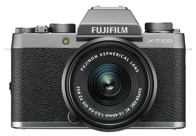 Fujifilm X-T100 Mirrorless Digital Camera w/XC15-45mmF3.5-5.6 OIS PZ Lens - Dark Silver | Amazon (US)