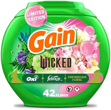 Gain Flings! "Wicked: For Good" Limited Edition Laundry Detergent Pacs, 42 Count, Fantabulous Flo... | Amazon (US)