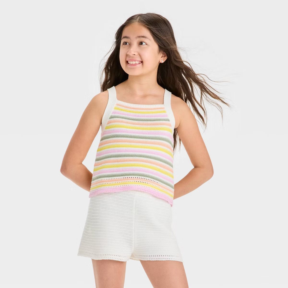 Girls' Striped Tank Sweater - Cat & Jack™ | Target