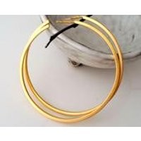 Gold hoop earrings, Gold earrings, LARGE size gold hoop earrings, Gold tube hoops, Gold plate hoops, Gift for her, Christmas gift | Etsy (US)