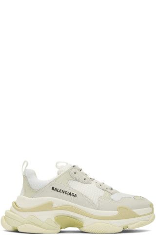 White Triple S Sneakers | SSENSE 