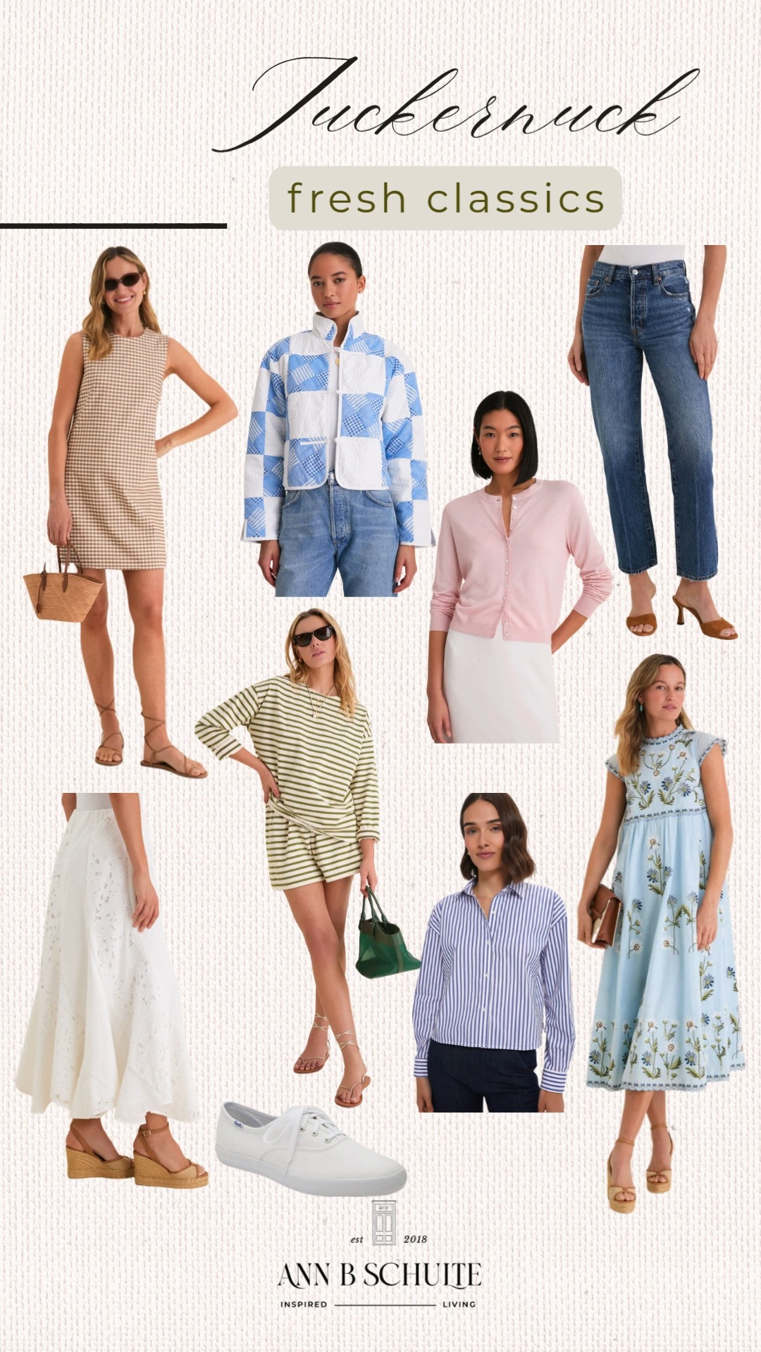 Tuckernuck fresh classics revive timeless pieces with a sunny, modern wink for effortless seasonal charm. Style that lasts, joyfully. 🌿👗✨
#Tuckernuck #FreshClassics #SpringStyle #ClassicFashion #OOTDInspo #LTKStyle #TimelessLooks #PreppyChic #WardrobeEssentials #SeasonalStyle 

 #LTKootd