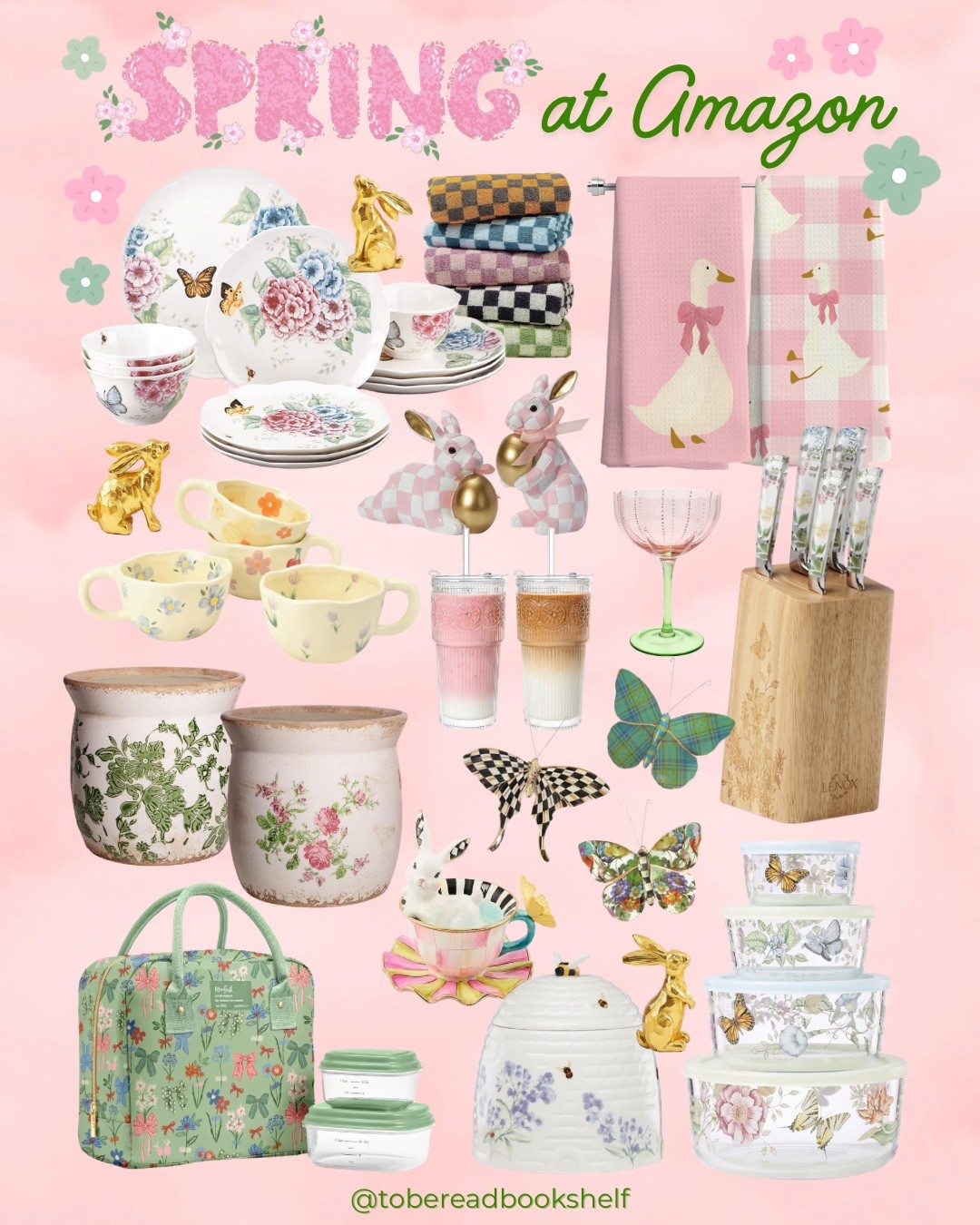 Shop Spring Kitchen & Home finds from Amazon 🌸🐇🌿

Many items currently on sale! Up to 40% off with Amazon’s big spring sale! 

Keywords: storage containers, floral, butterfly, bunny rabbit decor, Easter decor, knife block, hand towels, gingham, kitchen towels, goose, planters, lunch tote, butterfly dishes and decor, bee canister, iced coffee cup with straw, mugs 

#LTKSaleAlert #LTKHome #LTKSeasonal