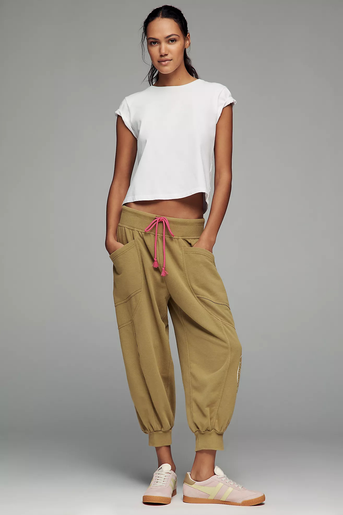 Daily Practice by Anthropologie Easygoing Capri Drawstring Sweatpants | Anthropologie (US)