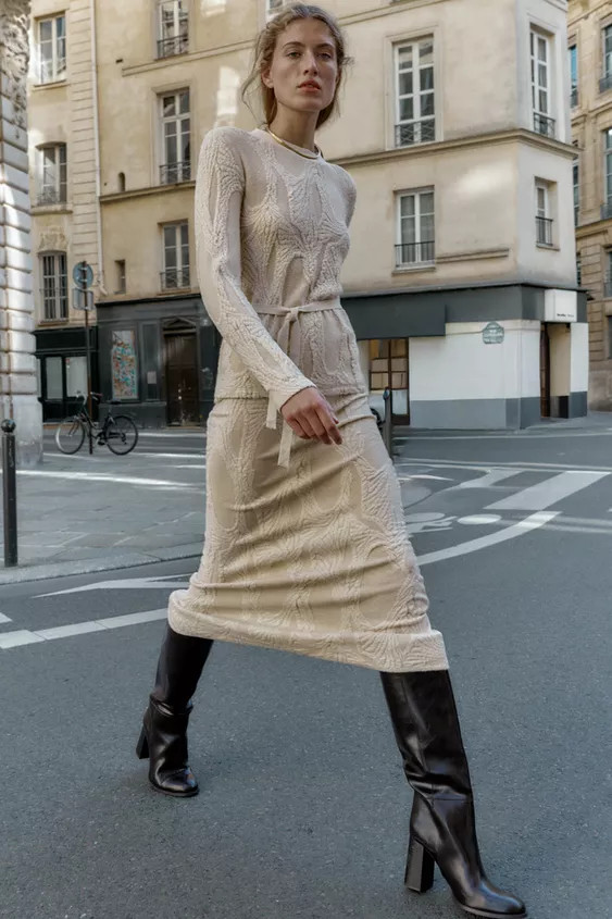 JACQUARD MIDI SKIRT | Zara US