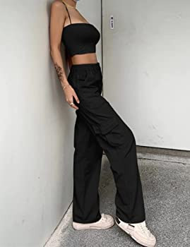 Theenkoln Women's Baggy Cargo Pants High Waist Wide Leg Trousers Boyfriend Y2K Pants Streetwear w... | Amazon (US)