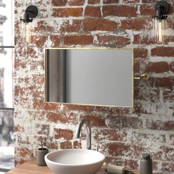 Friedman Swivel Distressed Accent Mirror | Wayfair North America