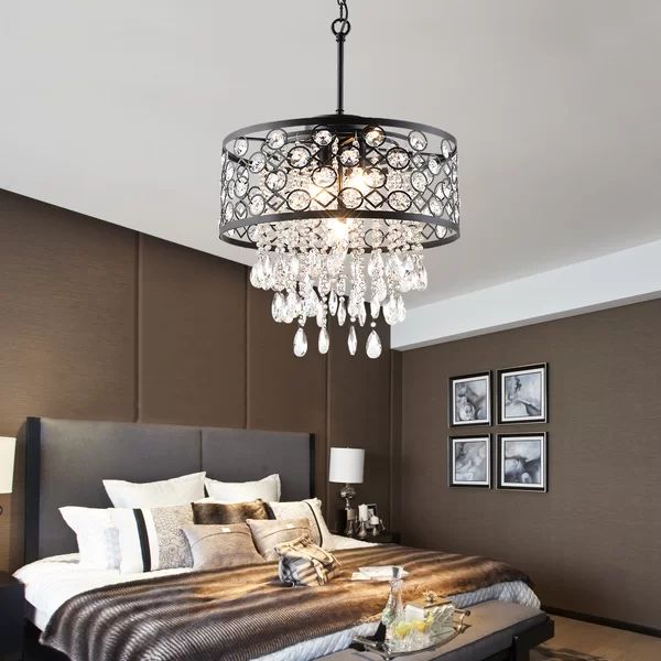 Damitrius 5 - Light Lantern Drum Chandelier with Crystal Accents | Wayfair North America