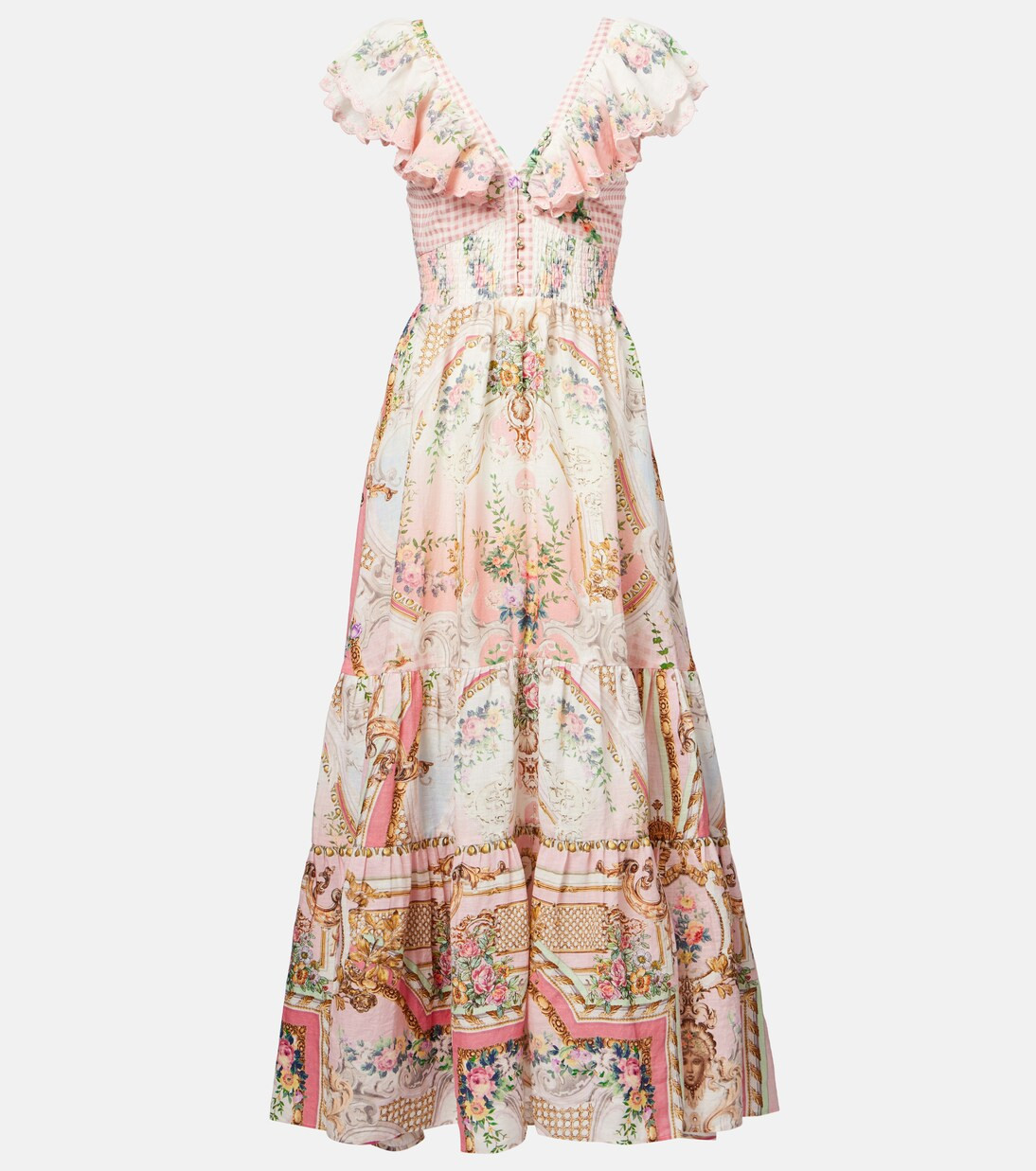 Tiered linen maxi dress | Mytheresa (UK)