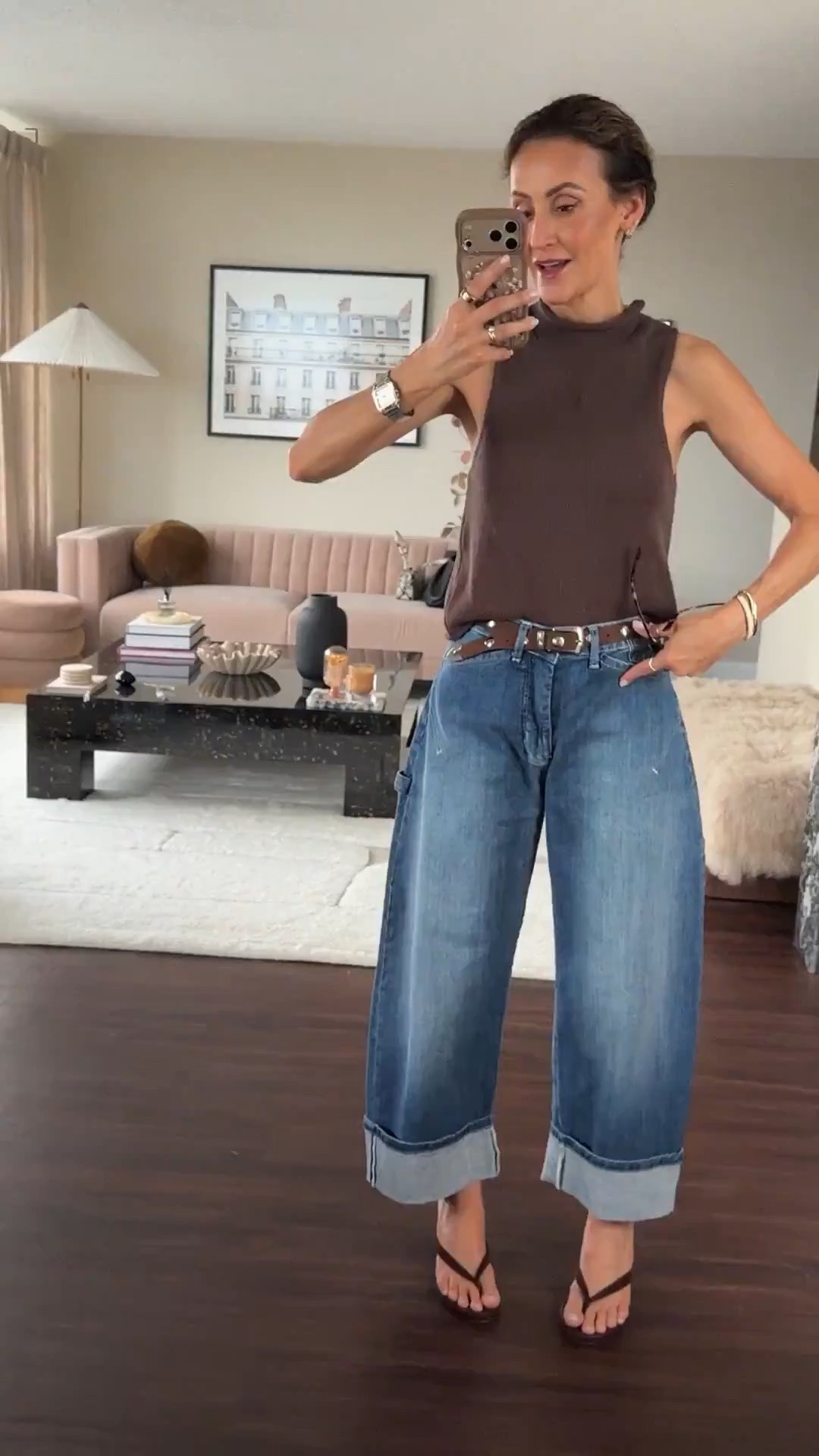 Wearing my cool girls jeans out again today for a doctors appointment and errands before heading back to office! Jeans fit a bit oversized/25 xs

#LTKootd #LTKSeasonal #LTKOver40