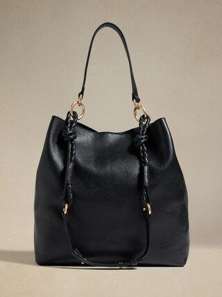 Leather Braid Strap Hobo Bag | Banana Republic Factory