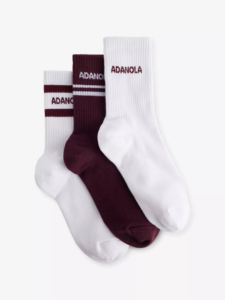 Branded 3-Pack Cotton-Blend Sport Socks | Selfridges
