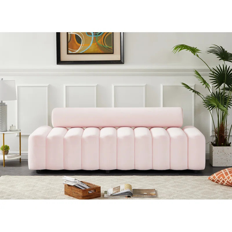 Erlond 84" Velvet Armless Sofa | Wayfair North America