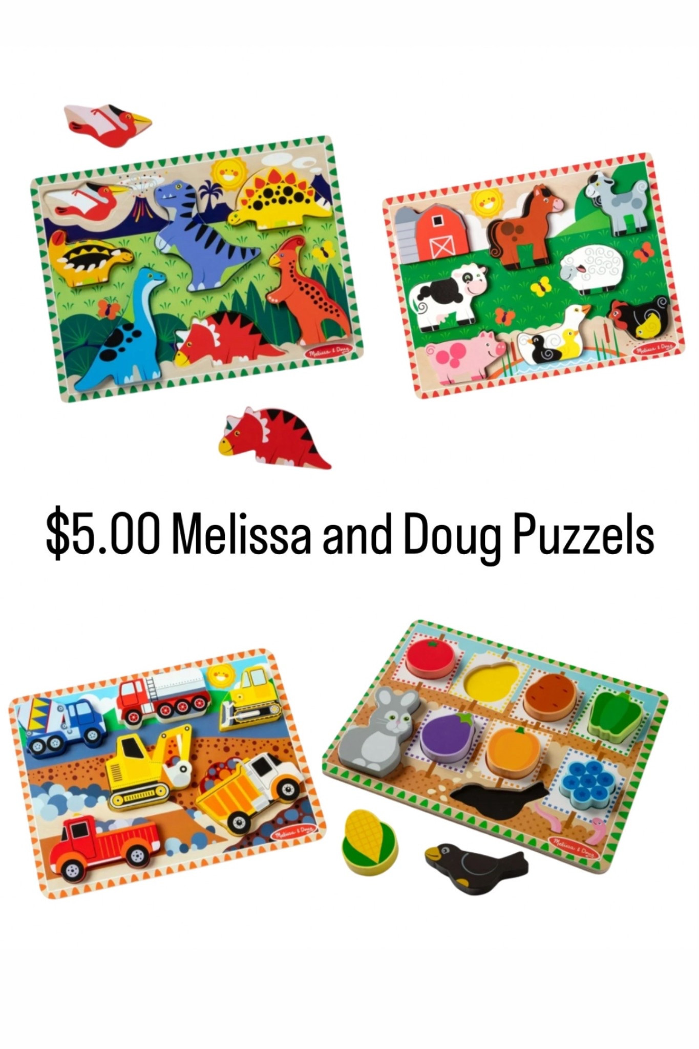 $5.00 Wood Melissa and Doug Puzzels

#LTKGiftGuide #LTKBaby #LTKCyberWeek