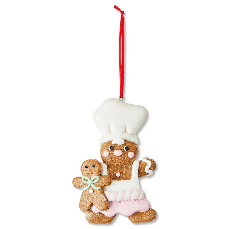 Pink and White Gingerbread Chef Christmas Ornament, 4.5", by Holiday Time - Walmart.com | Walmart (US)