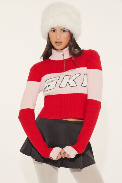 Colorblock Ski Half-Zip Sweater | Forever 21