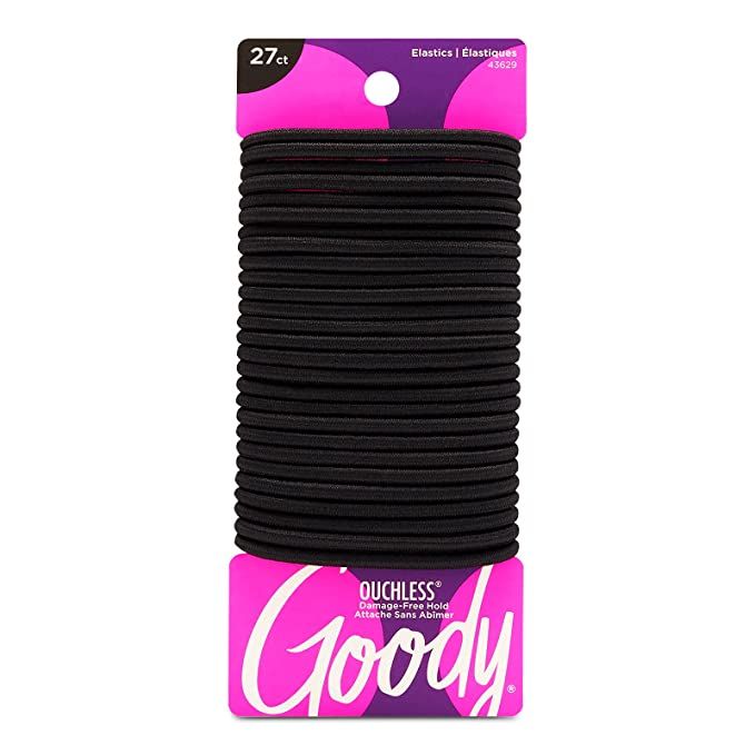 Goody Ouchless Womens Elastic Hair Tie - 27 Count, Black - 4MM for Medium Hair- Hair Accessories ... | Amazon (US)