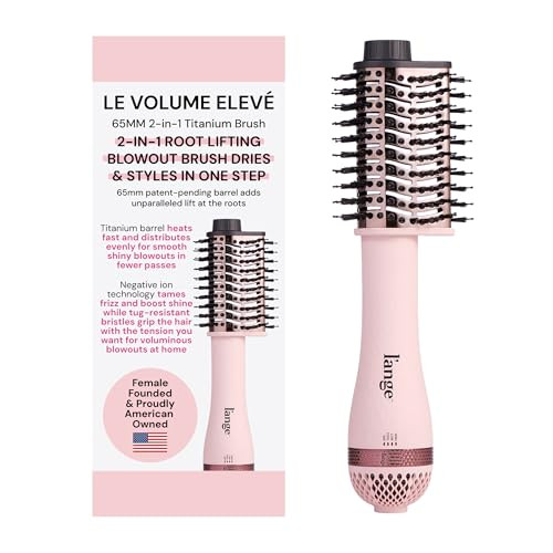 L'ANGE Hair Le Volume Elevé 65MM 2-in-1 Titanium Brush Dryer | Dry and Style | Unique Teardrop Shape Barrel | 3 Heat Settings | 360° Vented Airflow | Ionic Technology for Frizz-Free Styling (Blush) | Amazon (US)