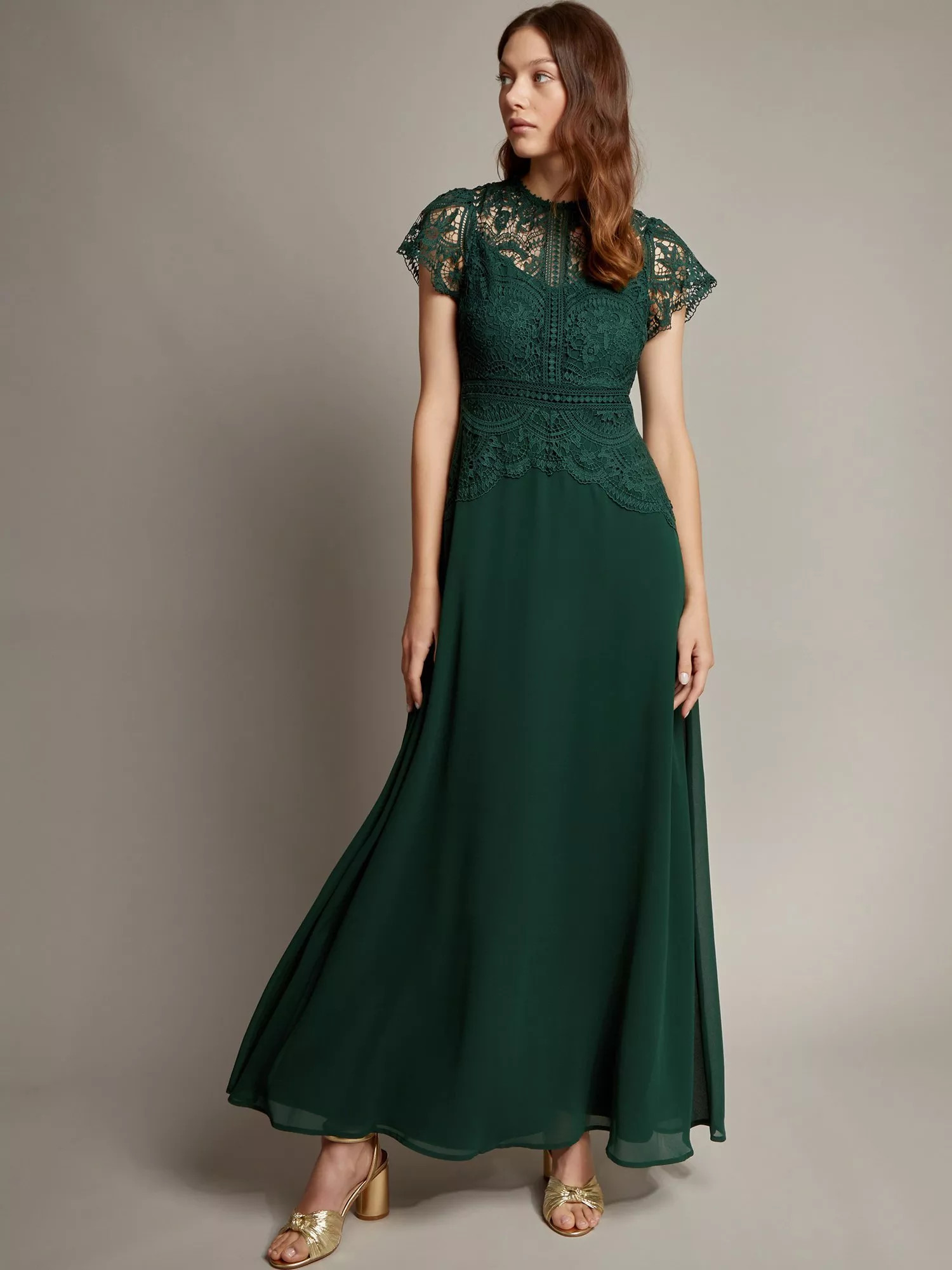 Monica Maxi Dress, Green | John Lewis (UK)